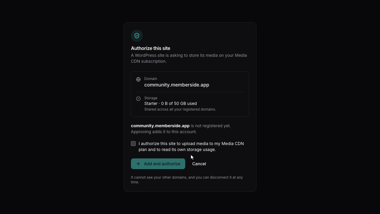 Connecting a site to Media CDN